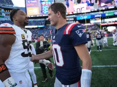 Myles Garrett gives ringing endorsement of Patriots’ future with Drake Maye, Will Campbell