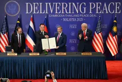 Trump attends ceasefire ceremony with Thailand and Cambodia during Malaysia visit